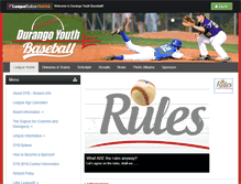 Tablet Screenshot of durangobaseball.org